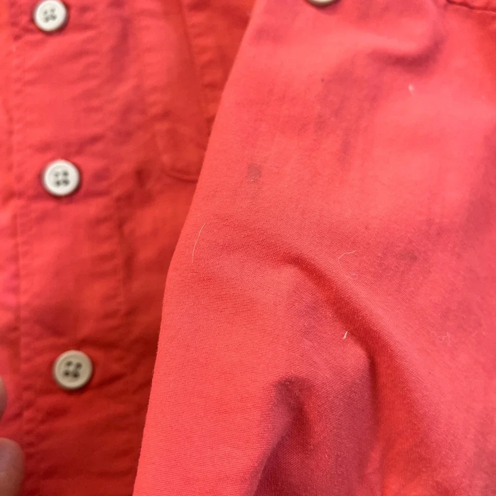 Columbia PFG Fishing Shirt Boys Sm 8 Coral Long Sleeve Roll Tab Omni-Shade READ